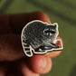 Wooden raccoon pin