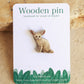 Fennec fox wooden pin