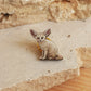 Fennec fox wooden pin